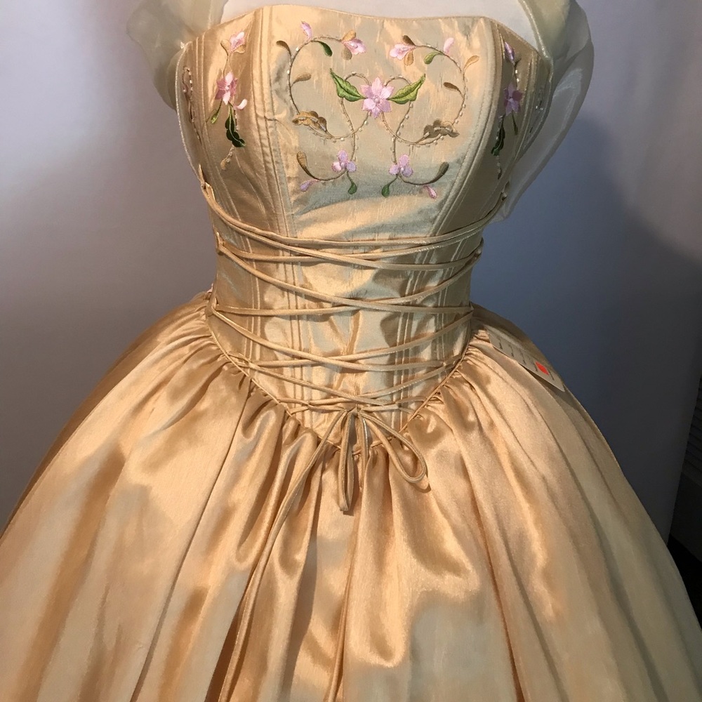 Gold Quinceañera/ Prom Dress